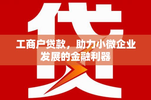 青州工商户贷款，助力小微企业发展的金融利器