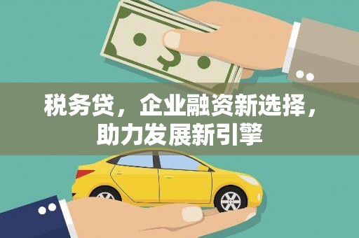 青州税务贷，企业融资新选择，助力发展新引擎