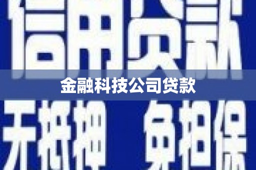 青州金融科技公司贷款