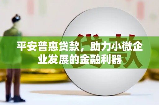 青州平安普惠贷款，助力小微企业发展的金融利器