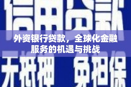 青州外资银行贷款，全球化金融服务的机遇与挑战